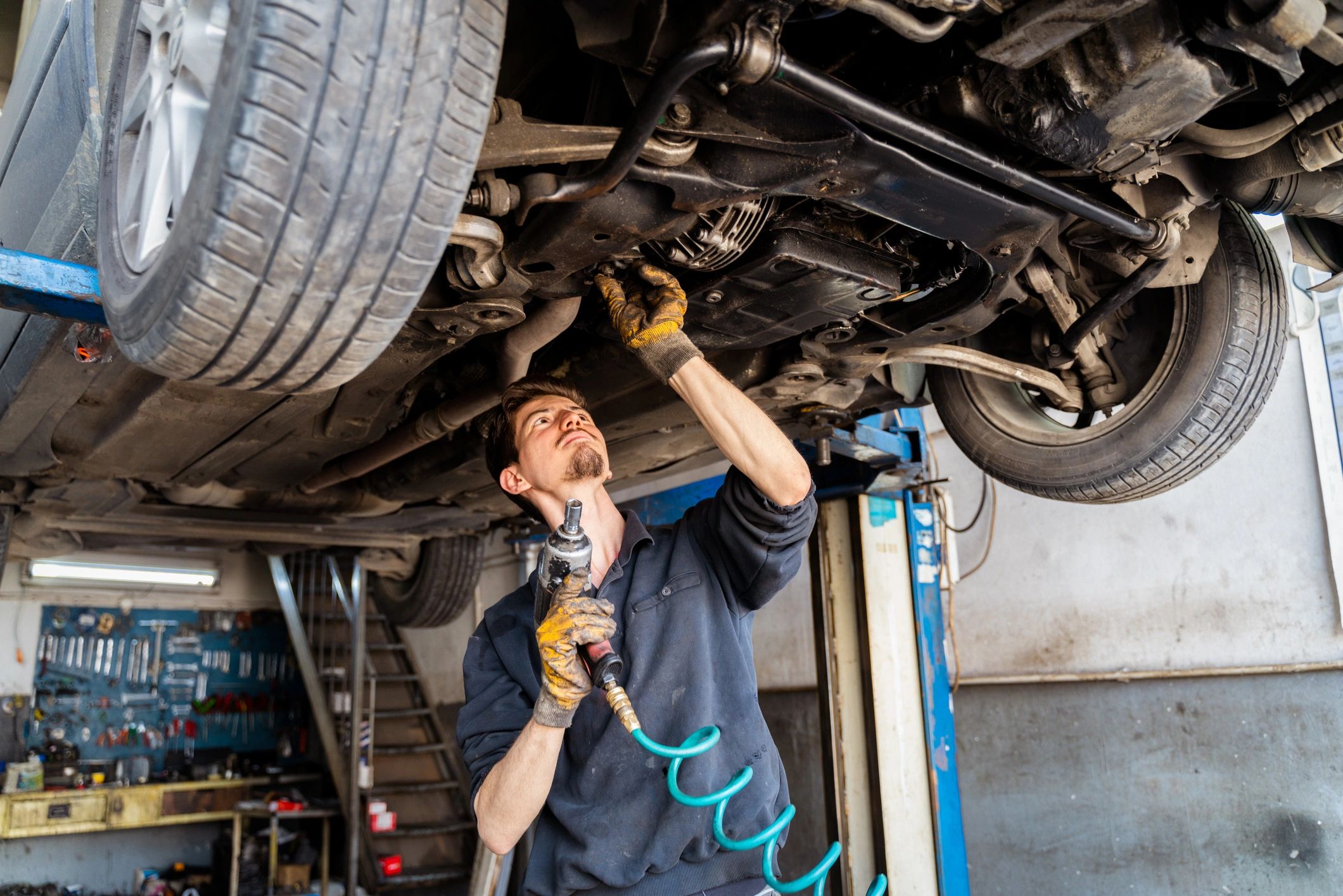 Mechanic in an auto repair shop